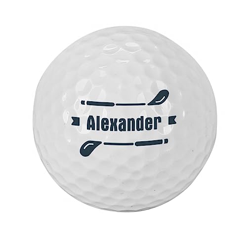Herz & Heim® Golfball mit Namen personalisert / 3er Pack/Golf-Geschenk Schläger von Herz & Heim