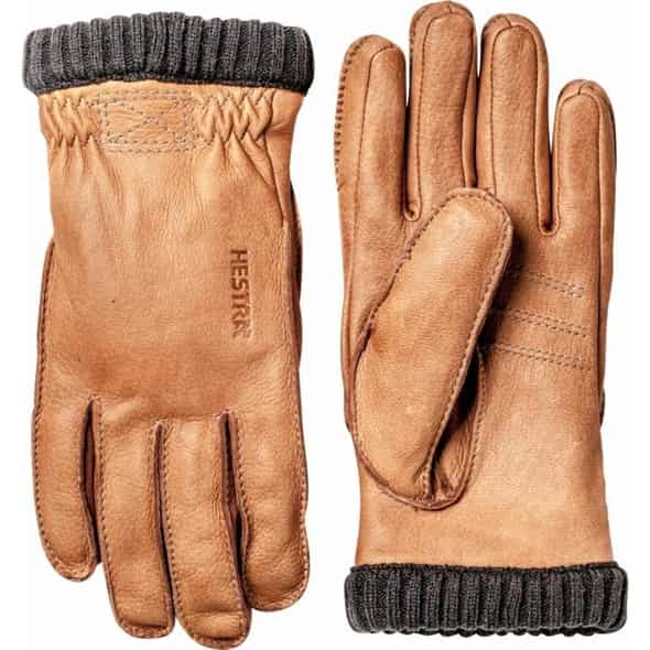 Hestra Deerskin PrimaLoft® Rib Herren Lederhandschuhe (Hellbraun 9 D) Fingerhandschuhe von Hestra