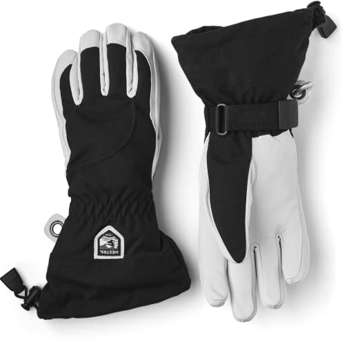 Hestra Heli Ski und kaltem Wetter Handschuh der Frauen, Damen, 30610, Black/Off White, 7 von HESTRA