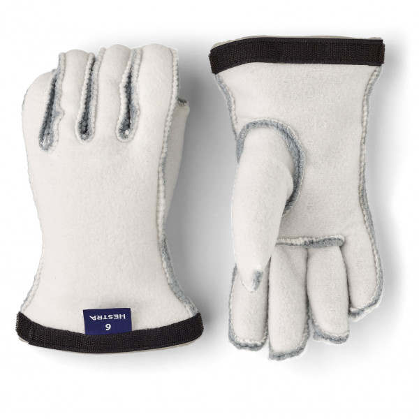 Hestra - Kid's Heli Ski Junior Liner 5 Finger - Handschuhe Gr 4;6 grau/weiß von Hestra
