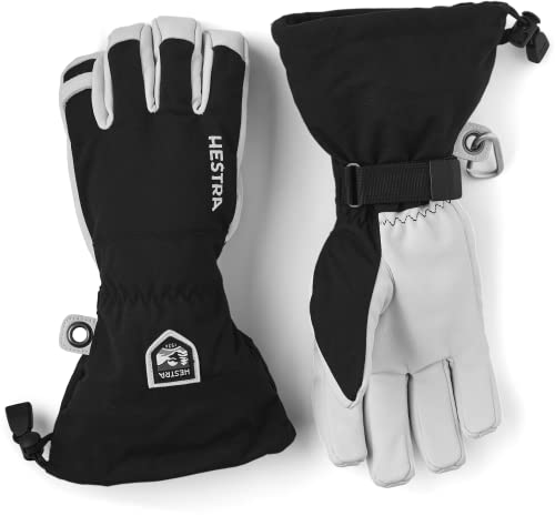 HESTRA, Ski-Handschuhe Stulpe, Armee-Leder., Damen, 3057, Schwarz , 7 von HESTRA