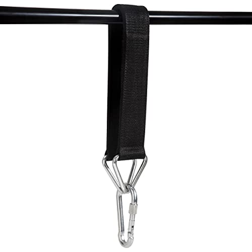 Boxsack Halterung Robuster Taschen-Aufhänger Schwarz Hanging Strap Befestigung Nylonband mit Karabinerhaken für Boxsäcke von Heveer