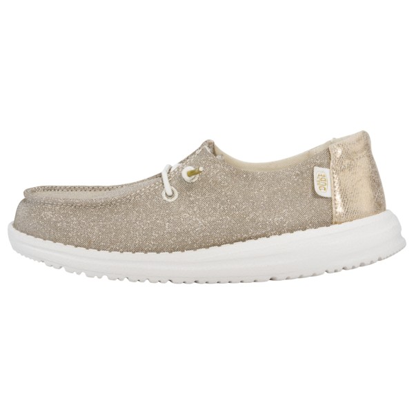 HeyDude - Kid's Wendy Metallic Sparkle - Sneaker Gr 32 beige von HeyDude