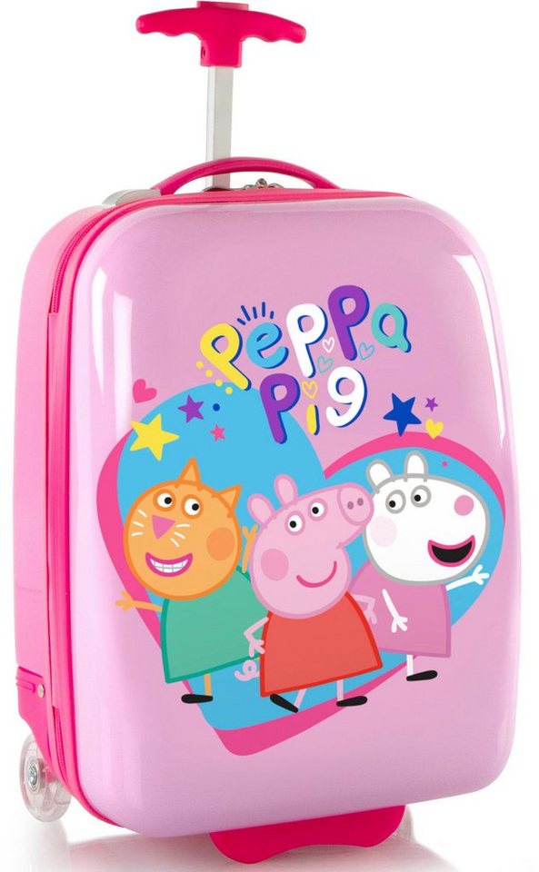 Heys Kinderkoffer Peppa Pig rosa, 46 cm, 2 Rollen, Kindertrolley Handgepäck-Koffer Kinderreisegepäck von Heys