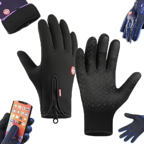Heyzeibo Freezer Thermo Handschuhe, Warme Winterhandschuhe mit wasserabweisender Beschichtung und Touchscreen-Funktion, ideal für Outdoor-Arbeiten, Laufen und Radfahren (L) (L) von Heyzeibo