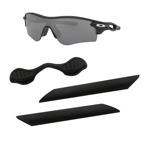HiCycle2 Ersatz für Oakley Radar Path/RadarLock Path/Radar EV Path Series Sonnenbrillen-Reparatur-Kits, Nasenpolster, Bügelspitzen, Schwarzer Bügel + schwarze Nasenpolster HiCycle2 Ersatz für Oakley Radar Path/RadarLock Path/Radar EV Path Series Sonnenbrillen-Reparatur-Kits, Nasenpolster, Bügelspitzen, Schwarzer Bügel + schwarze Nasenpolster von HiCycle2