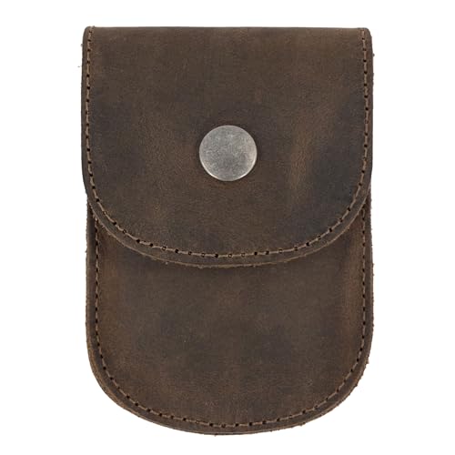 Hide & Drink, Holster Pouch Handmade from Full Grain Leather - Durable Waist Bag for Coins, Change, Headphones, Personal Items, Hardware - Conveniently Attaches to Belt, Snap Closure - Bourbon Brown von Hide & Drink