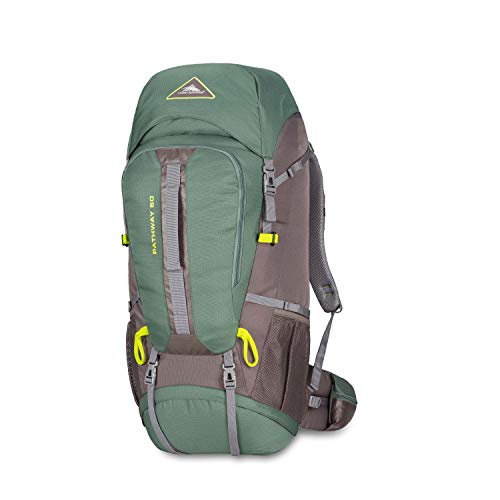 High Sierra Pathway 60L Top Load Internal Frame Backpack, Pine/Slate/Chartreuse von High Sierra