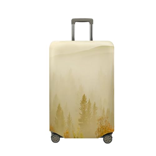 Highdi 3D Bergblick Kofferhülle, Elastisch Reise Kofferschutzhülle Reisekoffer Koffer Schutzhülle, Kofferhülle Kofferschutzhülle mit Reißverschluss (Gelb,S (18-20 Zoll)) von Highdi