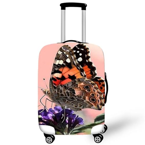 Highdi 3D Schmetterlingsmuster Kofferschutzhülle, Elastisch Kofferhülle, Staubdichte Reisekoffer Hülle, Waschbar Koffer Schutzhülle, Kofferhülle mit Reißverschluss (Schmetterling 14,XL (29-32 Zoll)) von Highdi