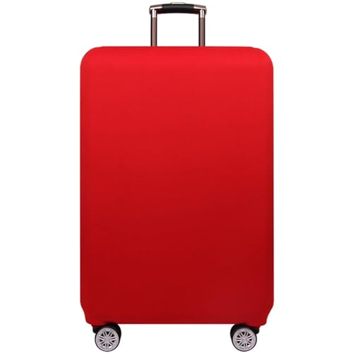 Highdi Einfarbiger Stil Kofferschutzhülle, Elastisch Kofferhülle, Staubdichte Reisekoffer Hülle, Waschbar Koffer Schutzhülle, Kofferhülle mit Reißverschluss (Rot,S (18-20 Zoll)) von Highdi