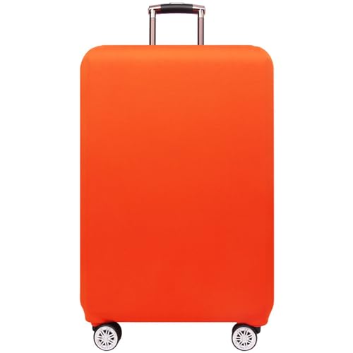 Highdi Einfarbiger Stil Kofferschutzhülle, Elastisch Kofferhülle, Staubdichte Reisekoffer Hülle, Waschbar Koffer Schutzhülle, Kofferhülle mit Reißverschluss (orange,L (26-28 Zoll)) von Highdi