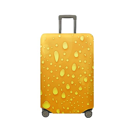 Highdi Wassertropfendruck Kofferschutzhülle, Elastisch Kofferhülle, Staubdichte Reisekoffer Hülle, Waschbar Koffer Schutzhülle, Kofferhülle mit Reißverschluss (orange,S (18-20 Zoll)) von Highdi