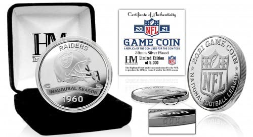 Highland Mint Las Vegas Raiders NFL Gedenkmünze Silbermünze mit Schachtel von Highland Mint