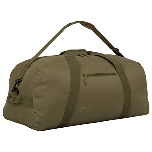 Highlander Cargo Bag 100 Liter Robuste Canvas-Tasche, ideal für die Reise oder als Sporttasche (Olivgrün) von Highlander