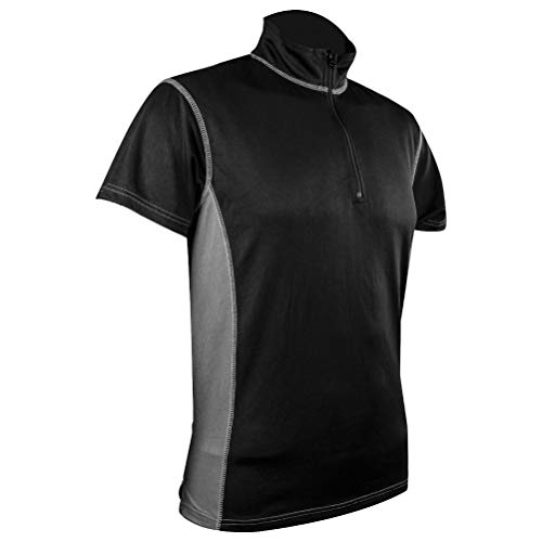 Highlander Herren Pro Tech Base Layer Zip Neck T-Shirt XXL schwarz/grau von Highlander