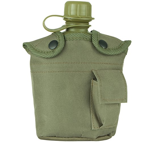 Highlander Patrol Olive Pro-Force Plastic Water Bottle Robuste Feldflasche Trinkflasche, grün, One Size von Highlander