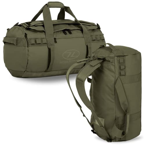 Highlander Storm Kit Bag 30 Liter Die robuste Expeditions-, Reise- und Sportreisetasche für Männer und Frauen, geeignet für alle Wetterbedingungen (Olivgrün) von Highlander