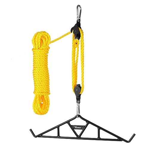 Highwild Gambrel & Hebezeug zum Aufhängen mit Riemenscheiben und Seil – 725 kg von Highwild