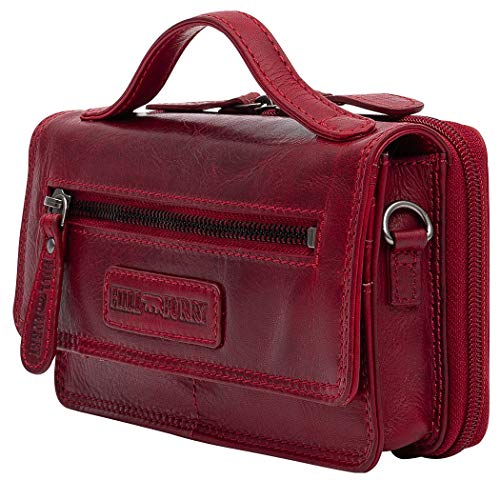 Hill Burry Leder Reiseportmonee Allrounder S I Organizer I Reiseetui I Reisebrieftasche | Travel Wallet aus hochwertigem naturgegerbtem Leder | Band für Handgelenk und Schulter | 17,50x5,5x12,50cm von Hill Burry