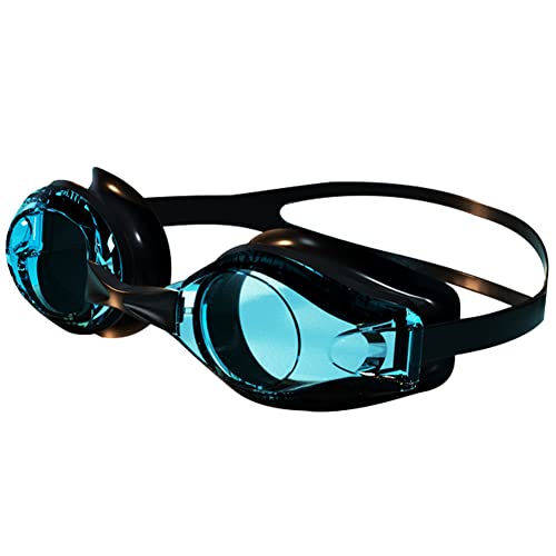 Hilloly Taucherbrille Kinder Schwimmbrille Schwimmbrille aus Silikon UV-Schutz, selbstjustierender Nasensteg, Anti-Track-Dichtung (Blau transparent) von Hilloly