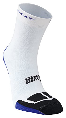 HILLY Herren Socken Twin Skin Classic Running Socken, Weiß/Electric Blau/Schwarz, Klein, S von Hilly