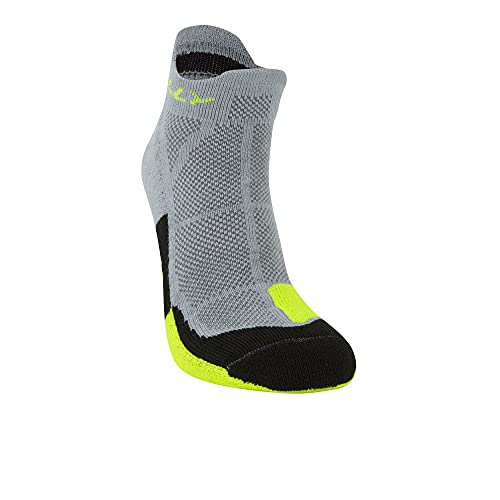Hilly Herren Cushion Socklet Socken, Grau (Grey/Fluoyellow/Black), Gr. 35.5-39 (Herstellergröße:S) von Hilly