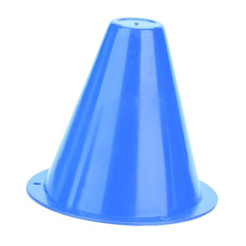 Hiraith Fußball-Trainings-Cone 10 Stück Fußball-Trainings-Cone Fußball-Barrieren Kunststoff-Marker-Halter Zubehör (Blau) von Hiraith