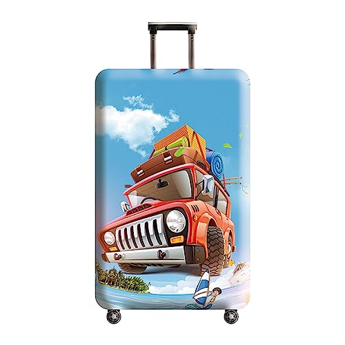Hiseng 3D Kofferhülle Elastisch 18-32 Zoll Kofferschutzhülle Waschbar Gepäck Cover Reisekoffer Hülle Kofferschutz Luggage Cover Kofferschutzhülle (S (18-20 Zoll),Bus) von Hiseng