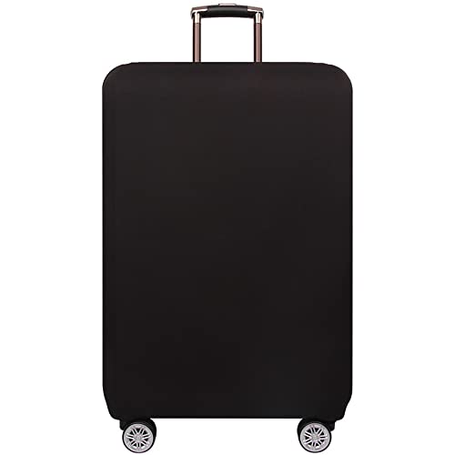 Hiseng Elastisch Kofferhülle Kofferschutzhülle Einfarbig Reisekoffer Hülle Luggage Cover Spandex Kofferschoner Abdeckung Waschbar Gepäck Abdeckung (Schwarz,M (22-24 Zoll)) von Hiseng