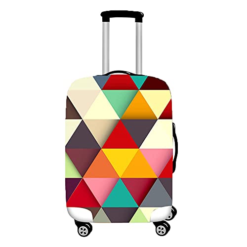 Hiseng Elastisch Reise Kofferhülle Kofferschutzhülle Koffer Schutzhülle Waschbarer Kofferüberzug mit Reißverschluss Luggage Cover für 18-32 Zoll Koffer (Dreieck,XL (30-32 Zoll)) von Hiseng