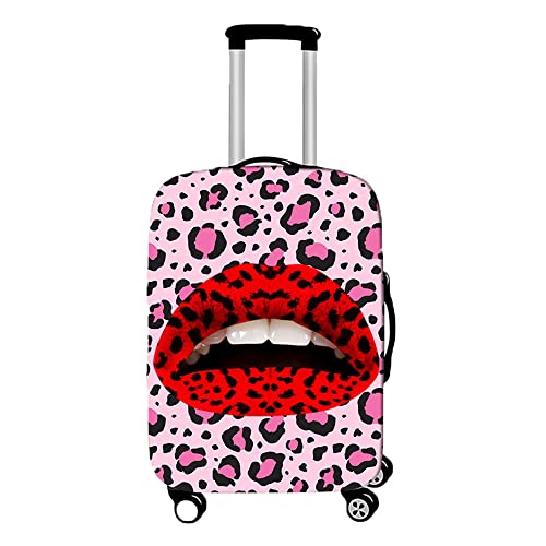 Hiseng Elastisch Reise Kofferhülle Kofferschutzhülle Koffer Schutzhülle Waschbarer Kofferüberzug mit Reißverschluss Luggage Cover für 18-32 Zoll Koffer (Rosa,XL (30-32 Zoll)) von Hiseng