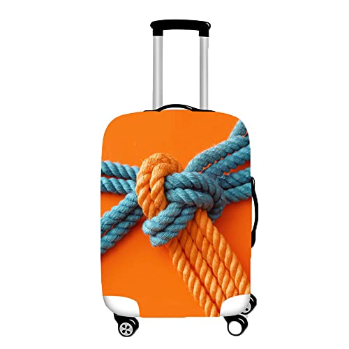 Hiseng Elastisch Reise Kofferhülle Kofferschutzhülle Koffer Schutzhülle Waschbarer Kofferüberzug mit Reißverschluss Luggage Cover für 18-32 Zoll Koffer (Seil,M (22-24 Zoll)) von Hiseng