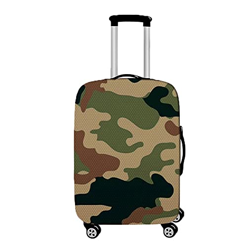 Hiseng Elastisch Reise Kofferhülle Kofferschutzhülle Koffer Schutzhülle Waschbarer Kofferüberzug mit Reißverschluss Luggage Cover für 18-32 Zoll Koffer (Tarnung 4,XL (30-32 Zoll)) von Hiseng