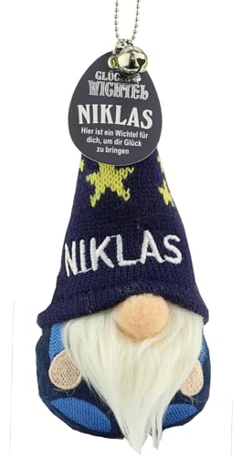 Glückswichtel mit Kugelkette Niklas Glücksbringer Maskottchen fürs Leben von History & Heraldry