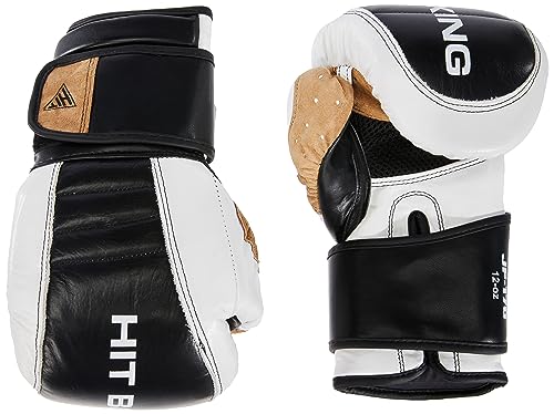 Klicken Sie auf Fitness Unisex-Adult HIT Boxing Sparrings-Boxhandschuhe aus hochwertigem Leder, Schwarz, weiß und braun, 16oz von Klicken Sie auf Fitness