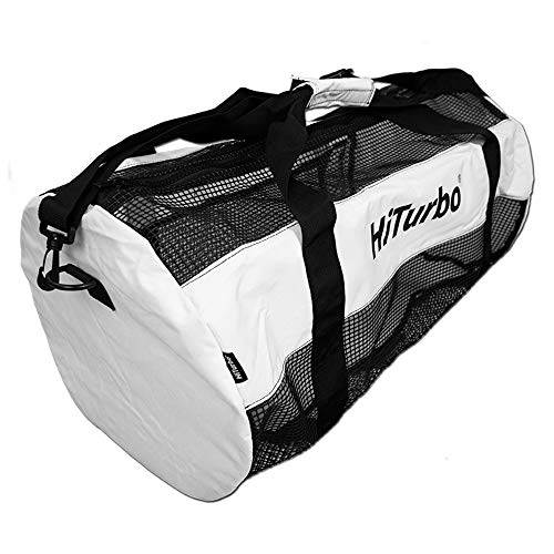 Hiturbo Netz Tauchtasche Mesh Duffle Bag Transporttasche für Tauchen Schnorcheln Reisen Strand von Hiturbo