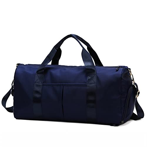 Hixingo 45L Sporttasche mit Schuhfach für Damen und Herren, Große Wasserdicht Reisetasche Leichte Fitnesstasche für Schwimmtasche Sport Fitness Reisen (45L,Dunkelblau) von Hixingo