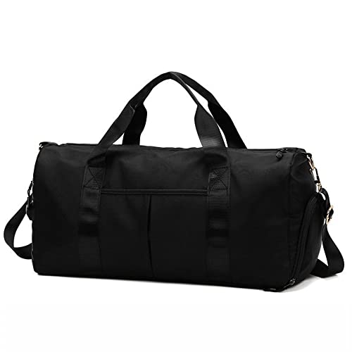 Hixingo 45L Sporttasche mit Schuhfach für Damen und Herren, Große Wasserdicht Reisetasche Leichte Fitnesstasche für Schwimmtasche Sport Fitness Reisen (45L,schwarz) von Hixingo