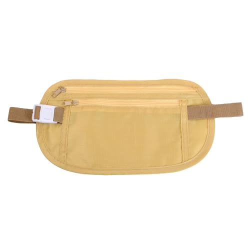 Geldgürtel, Versteckte Brieftasche, Reise Bauchtasche, Reisepass-Geldgürteltasche, Outdoor Geldgürtel – Wasserdicht und Diebstahlsicher, Ideal für Reisen und Outdoor-Aktivitäten (Flacher Khaki) von HoaaiGo