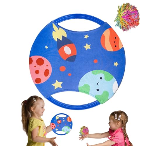 Hobngmuc Wurf- und Fang-Paddelspiel, Fangball-Spielset | Ballfang-Set-Spiele - Wurf- und Fangpaddel-Set, Wurfball-Sportspiel für Eltern-Kind-Interaktion, interaktives, lustiges Outdoor-Spielzeug für von Hobngmuc