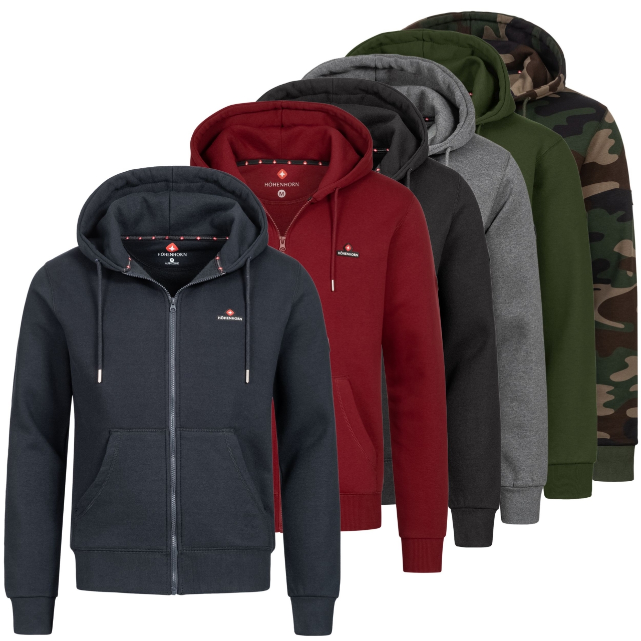 Höhenhorn Katan Herren Hoodie Pullover Sweatshirt Kapuzenpullover S Rot von Höhenhorn