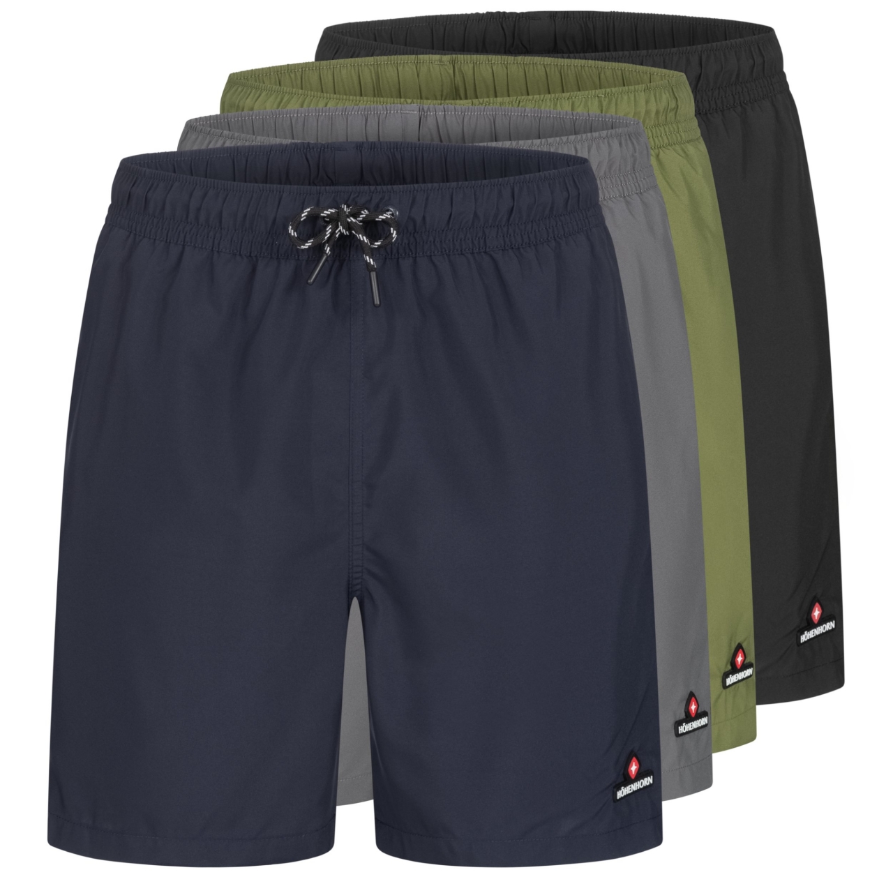 Höhenhorn Wellenmaster Herren Badehose Schnelltrocknend Badeshort Schwimmhose L Schwarz von Höhenhorn