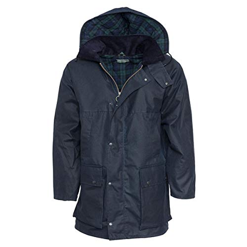 Hoggs of Fife Padded Gewachste Jacke Navy von Hoggs of Fife