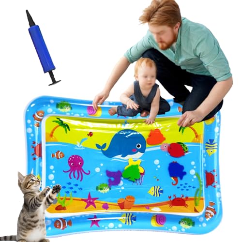 Hohny Sensor Water Playmat, Thickened Water Sensor Play Mat for Cats, Sensory Water Play Mat for Cats, Cat Water Play Mat, Sensor Water Playmat for Cats Summer (D) von Hohny