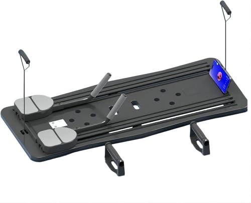 Multifunktionales Bauchmuskelbrett mit Widerstandsbändern und Kniematte, automatischer Rebound-Ab-Roller mit Ellbogenstütze, multifunktionales Bauchmuskelübungsbrett(schwarz01) von HoldOneLight