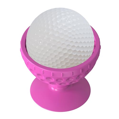 Holdes Golfballbürste, Golfballwascher - Saugnapf-Unterseite, weicher Silikon-Golfballreiniger,Tragbares Golfzubehör, multifunktionaler Reinigungsbürsten-Golfballständer für eine effiziente Reinigung von Holdes