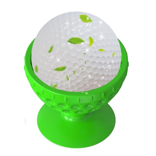 Holdes Golfballreiniger, tragbare Golfballwaschanlage | Weiche Silikon-Unterlegscheibe mit Saugnapf-Unterseite für Golfbälle,Tragbares Golfzubehör, multifunktionaler Reinigungsbürsten-Golfballständer von Holdes