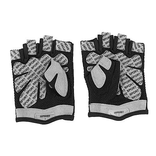 Holibanna 1 Paar Sport Halbfingerhandschuhe Trainingshandschuhe Atmungsaktive Handschuhe rutschfeste Gymnastikhandschuhe rutschfeste Fahrradhandschuhe Hebehandschuhe von Holibanna