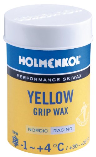 Holmenkol Unisex – Erwachsene Grip Skiwachs, Yellow, 45 Gramm von Holmenkol